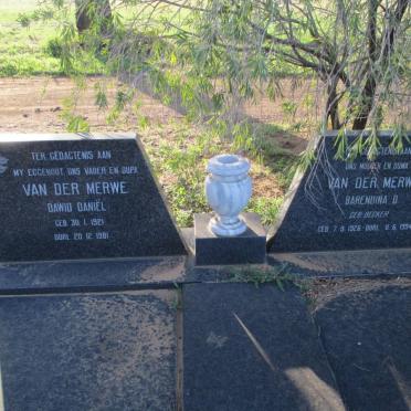 MERWE Dawid Daniël, van der 1921-1981 &amp; Barendina D. BECKER 1926-1994