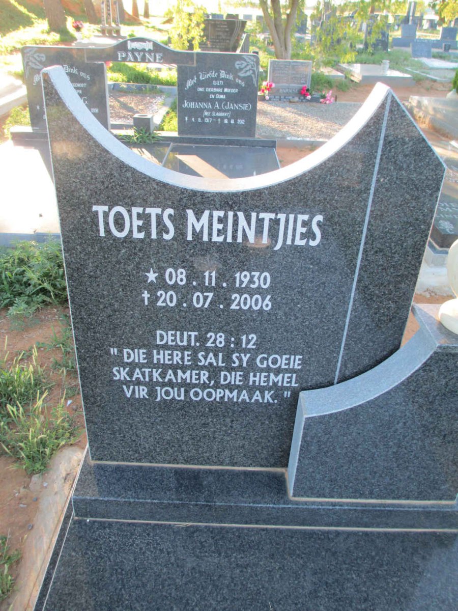 MEINTJIES Toets 1930-2006
