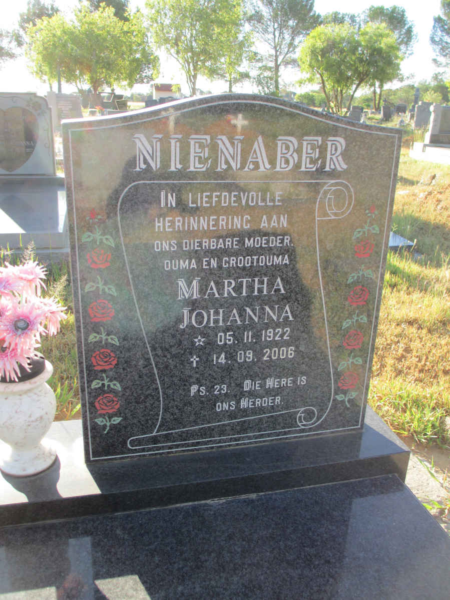 NIENABER Martha Johanna 1922-2006