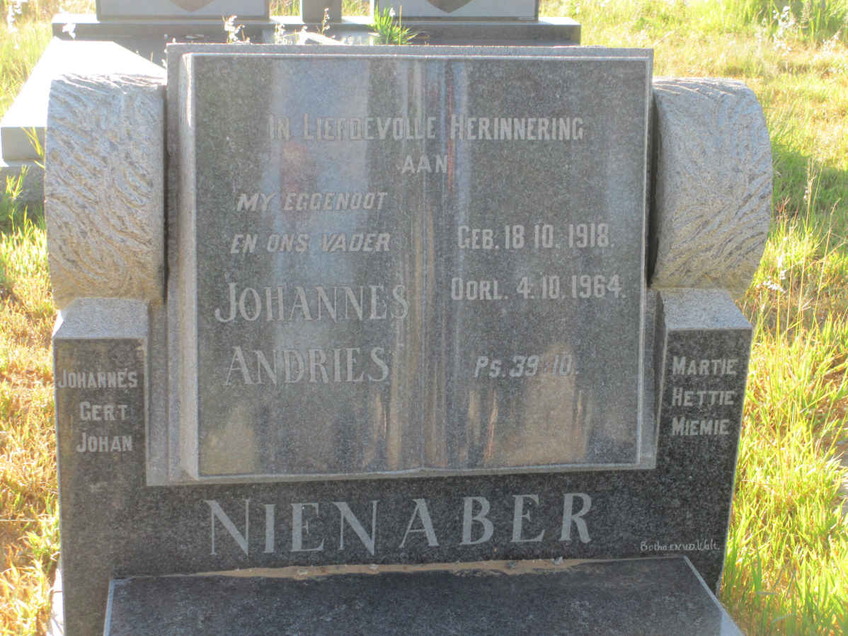 NIENABER Johannes Andries 1918-1964