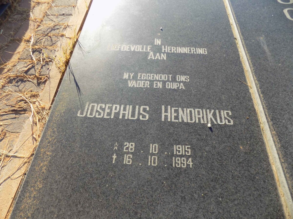 OOSTHUIZEN Josephus Hendrikus 1915-1994