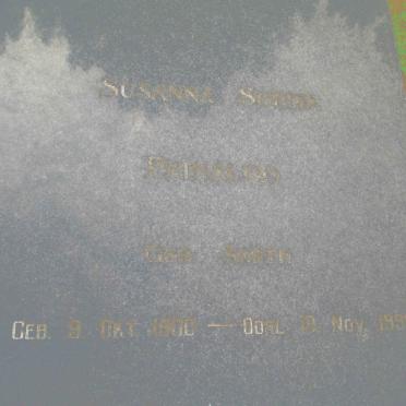 PRINSLOO Susanna Sophia nee SMITH 1900-1990