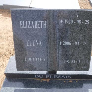 PLESSIS Elizabeth Elena, du 1920-2006