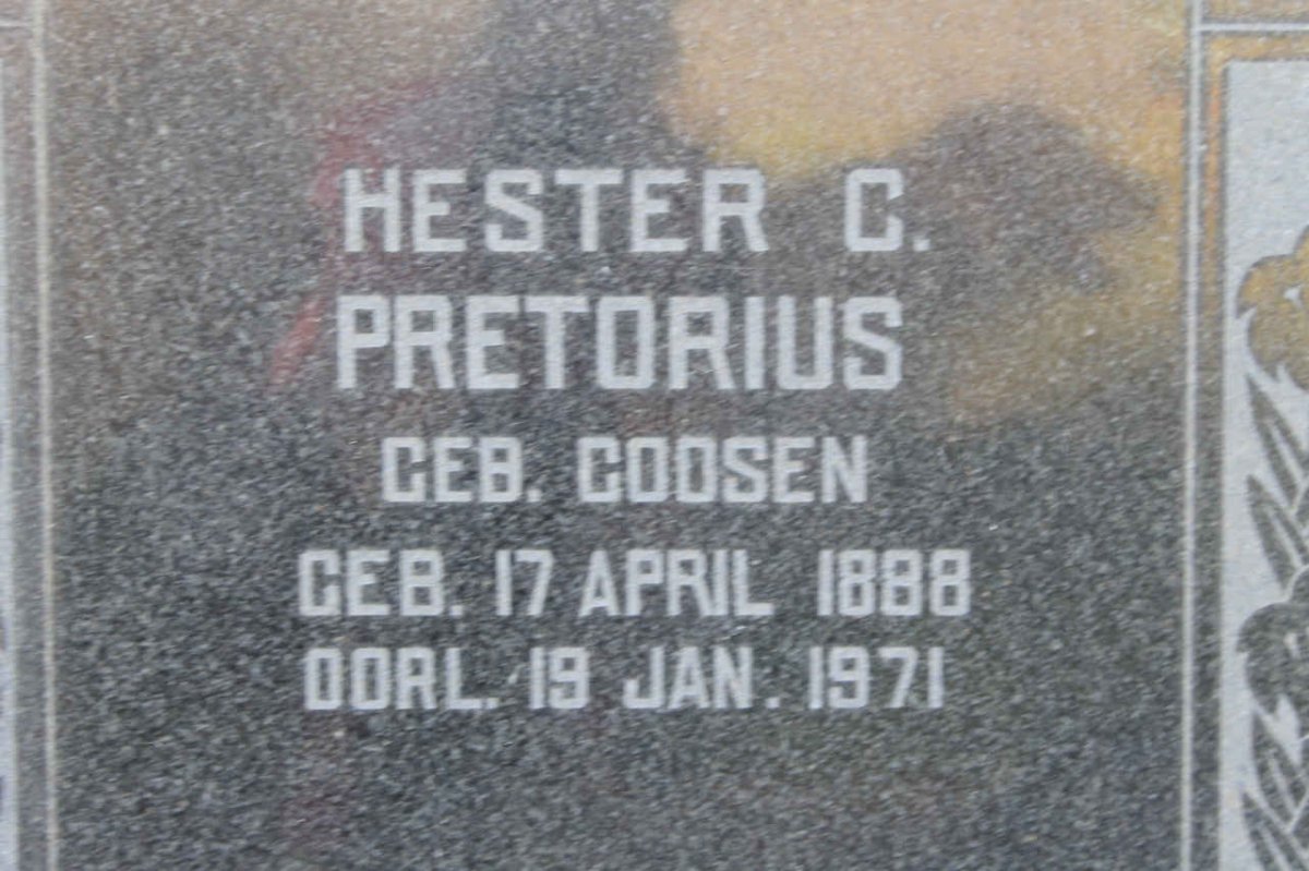PRETORIUS Hester C. nee GOOSEN 1888-1971