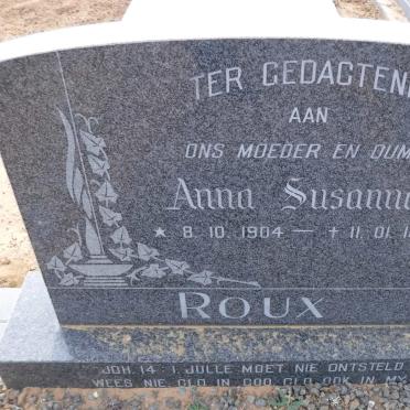 ROUX Anna Susanna 1904-1988
