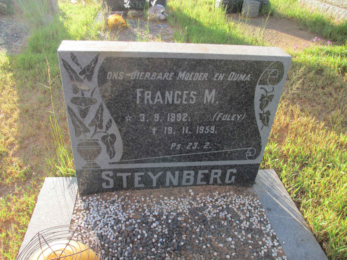 STEYNBERG Frances M. nee FOLEY 1892-1959