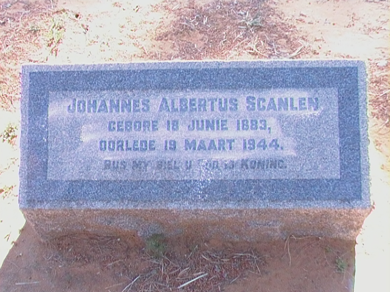 SCANLEN Johannes Albertus 1883-1944