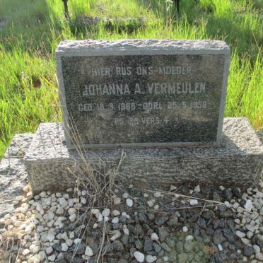 VERMEULEN Johanna A. 1888-1958