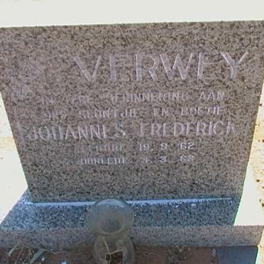 VERWEY Johannes Frederick 1962-196?