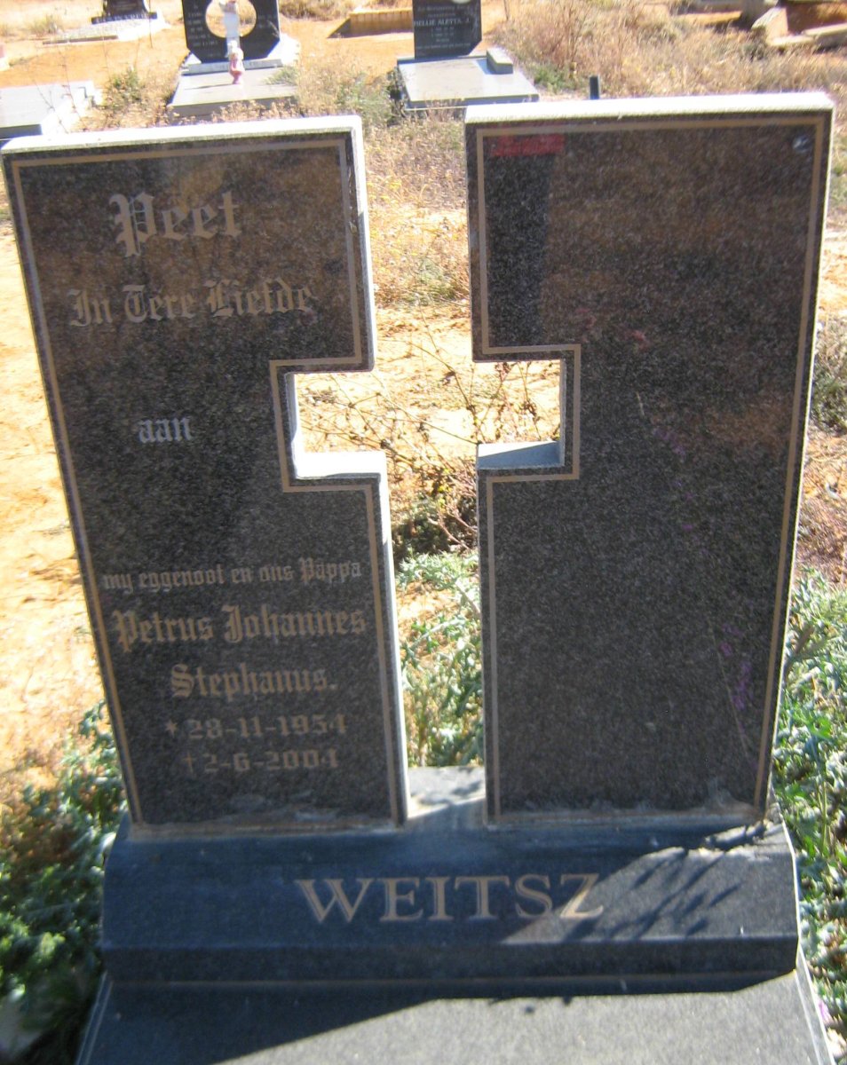 WEITSZ Petrus Johannes Stephanus 1954-2004