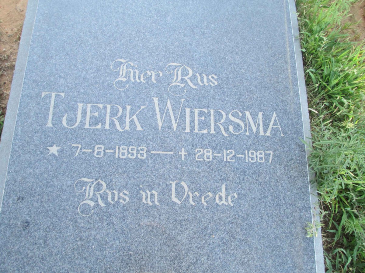 WIERSMA Tjerk 1893-1987