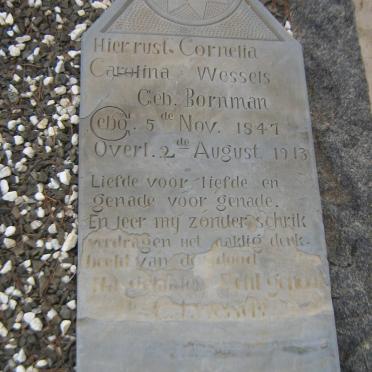 WESSELS Cornelia Carolina nee BORNMAN 1847-1913