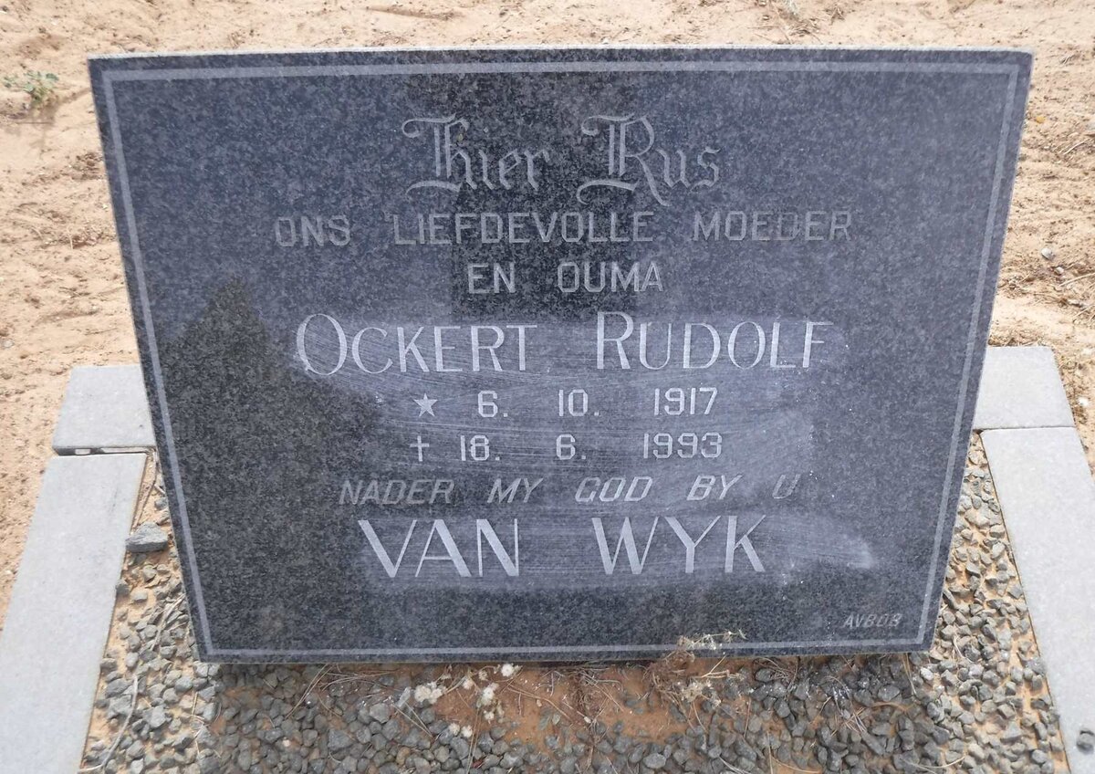 WYK Ockert Rudolf, van 1917-1993