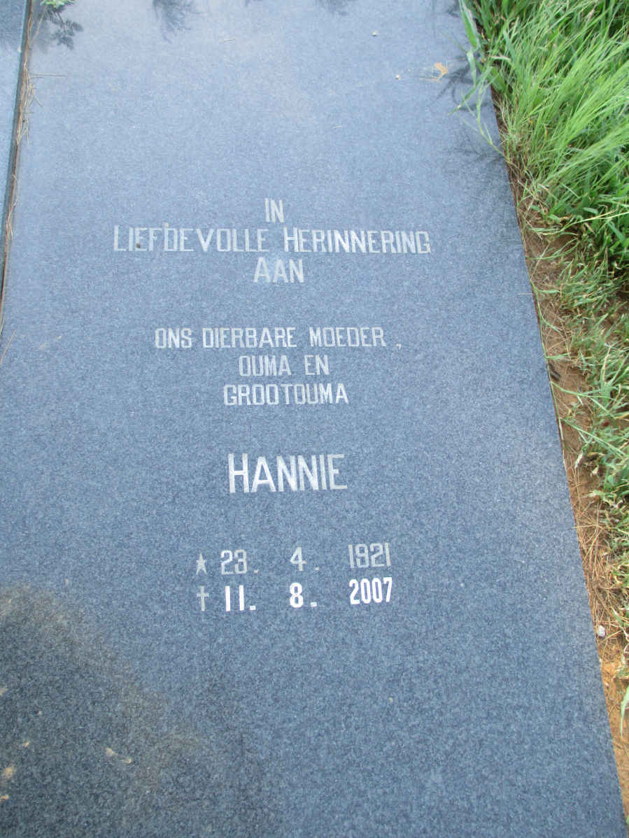 WILTERS Hannie 1921-2007