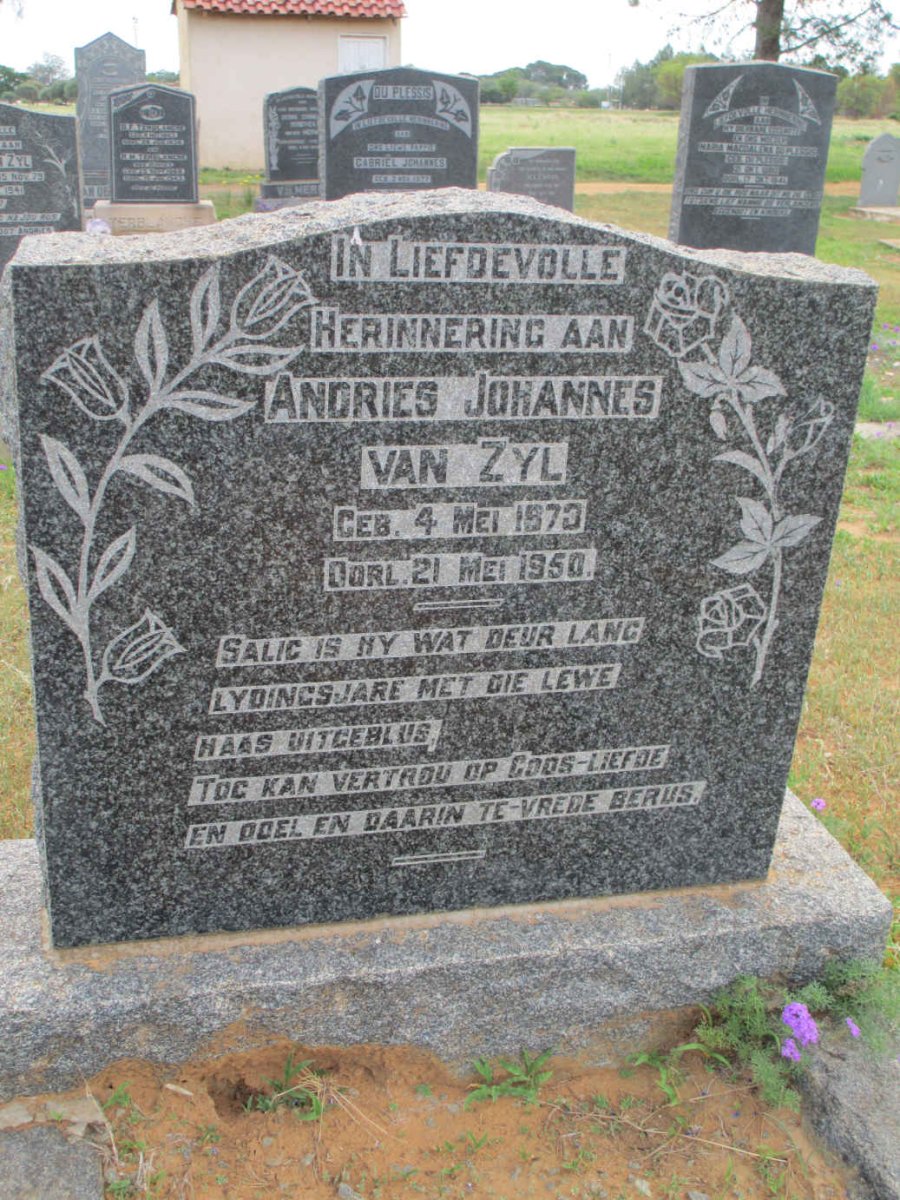 ZYL Andries Johannes, van 1870-1950