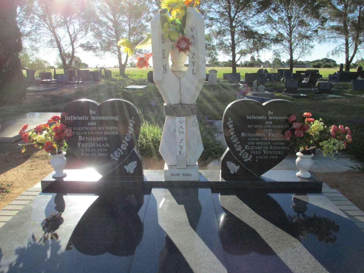 ZYL Benjamin Fredeman, van 1949-2013 &amp; Elizabeth Johanna VENTER 1954- :: ZYL Benjamin Fredeman, van 1979-2003