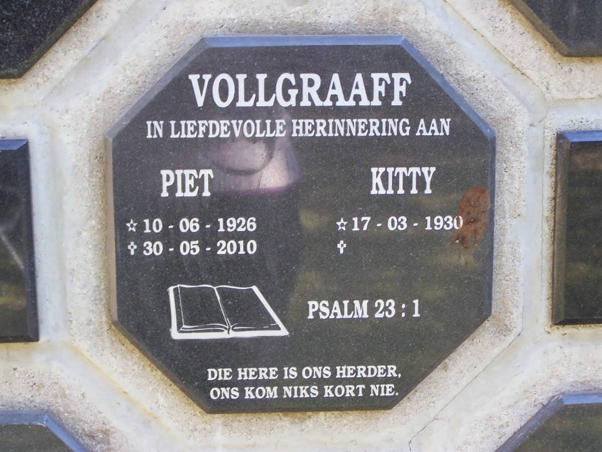 VOLLGRAAFF Piet 1926-2010 &amp; Kitty 1930-