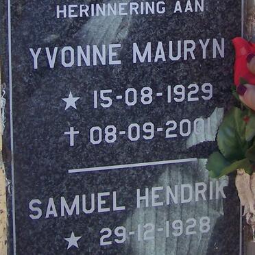 GOOSEN Samuel Hendrik 1928- &amp; Yvonne Mauryn 1929-2001