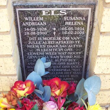 ELS Willem Andriaan 1928-2000 &amp; Susanna Helena 1934-2004