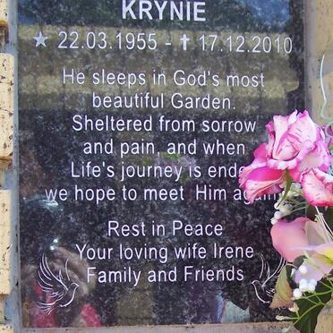 KRYNIE Eugene Marius 1955-2010 :: CRONJE Ineke 1973-2010