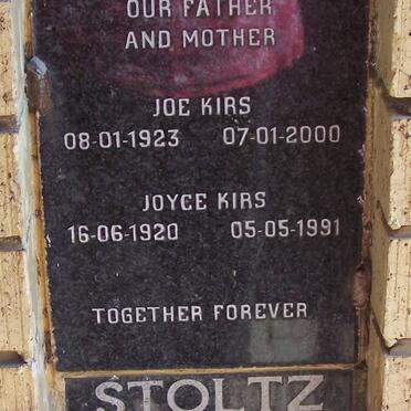 KIRS Joe 1923-2000 &amp; Joyce 1920-1991 :: STOLTZ Paul Stephanus 1926-1995