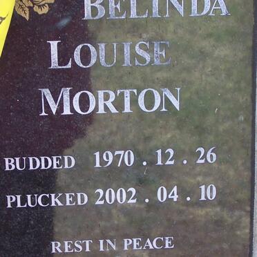 MORTON Belinda Louise 1970-2002