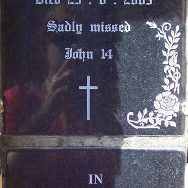 MCKEOWN Mona 1913-2003 :: MUNTINGH Piet 1959-2003