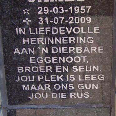 MULLER Charles James 1957-2009 :: VAN DER MERWE Jacobus Johannes 1940-2009