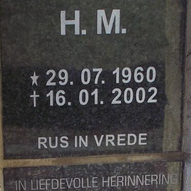 OOSTHUIZEN Elizabeth H.M. 1960-2002 :: WEPENER Johan 1971-2005