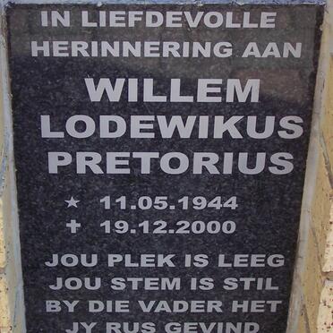 PRETORIUS Willem Lodewikus 1944-2000