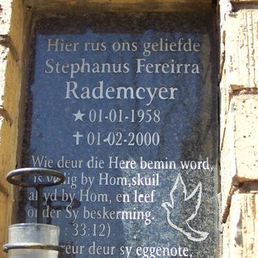 RADMEYER Stephanus Fereirra 1958-2000