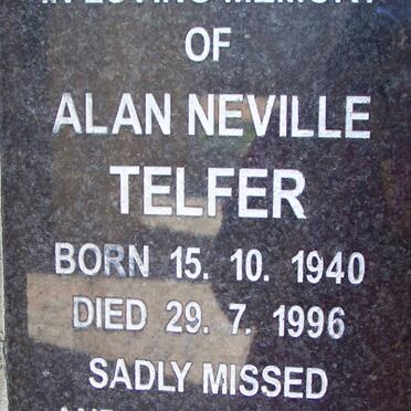 TELFER Alan Neville 1940-1996