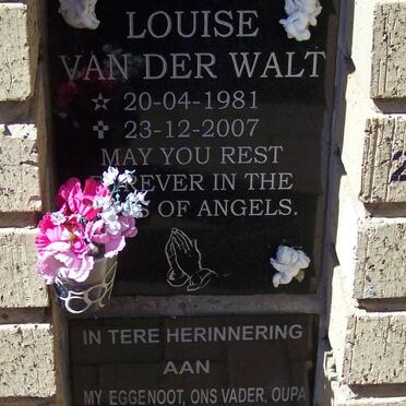 WALT Louise, van der 1981-2007 :: SMALL Gys 1926-2008