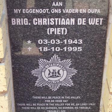WET Christiaan, de 1943-1995