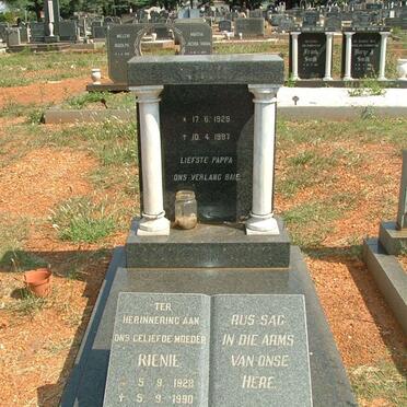 ? 1929-1987 &amp; Rienie 1928-1990