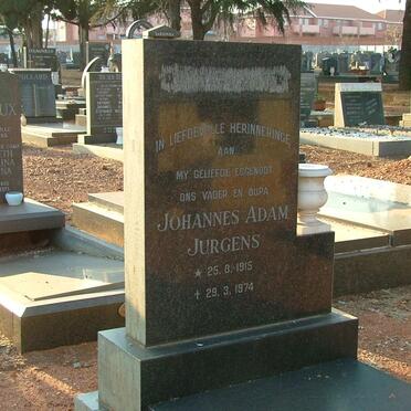 ? Johannes Adam Jurgens 1915-1974