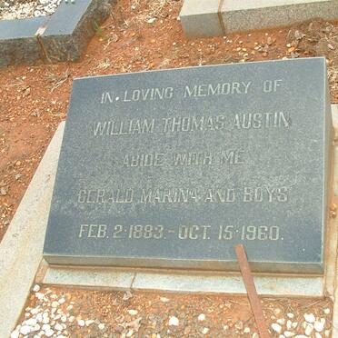 AUSTIN William Thomas 1883-1960