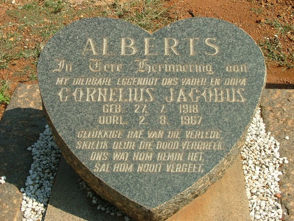 ALBERTS Cornelius Jacobus 1918-1967