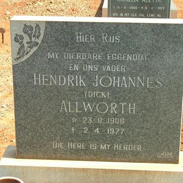 ALLWORTH Hendrik Johannes 1906-1977