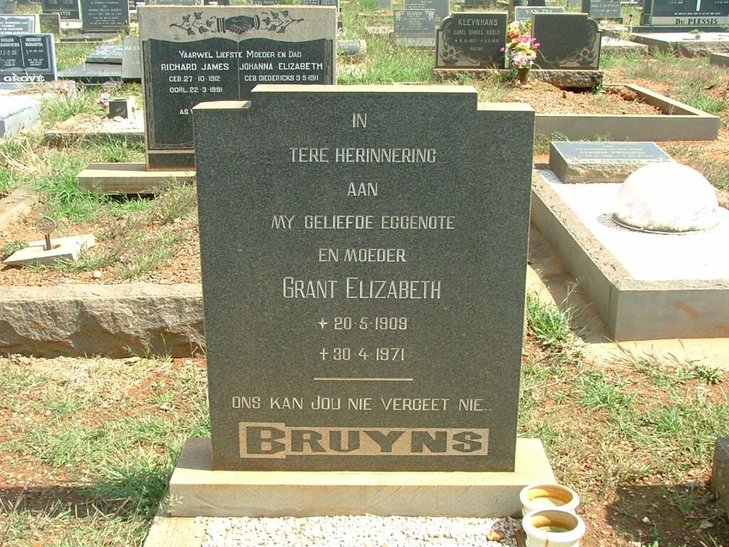 BRUYNS Grant Elizabeth 1909-1971