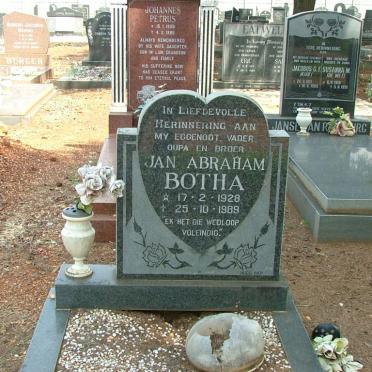 BOTHA Jan Abraham 1928-1989
