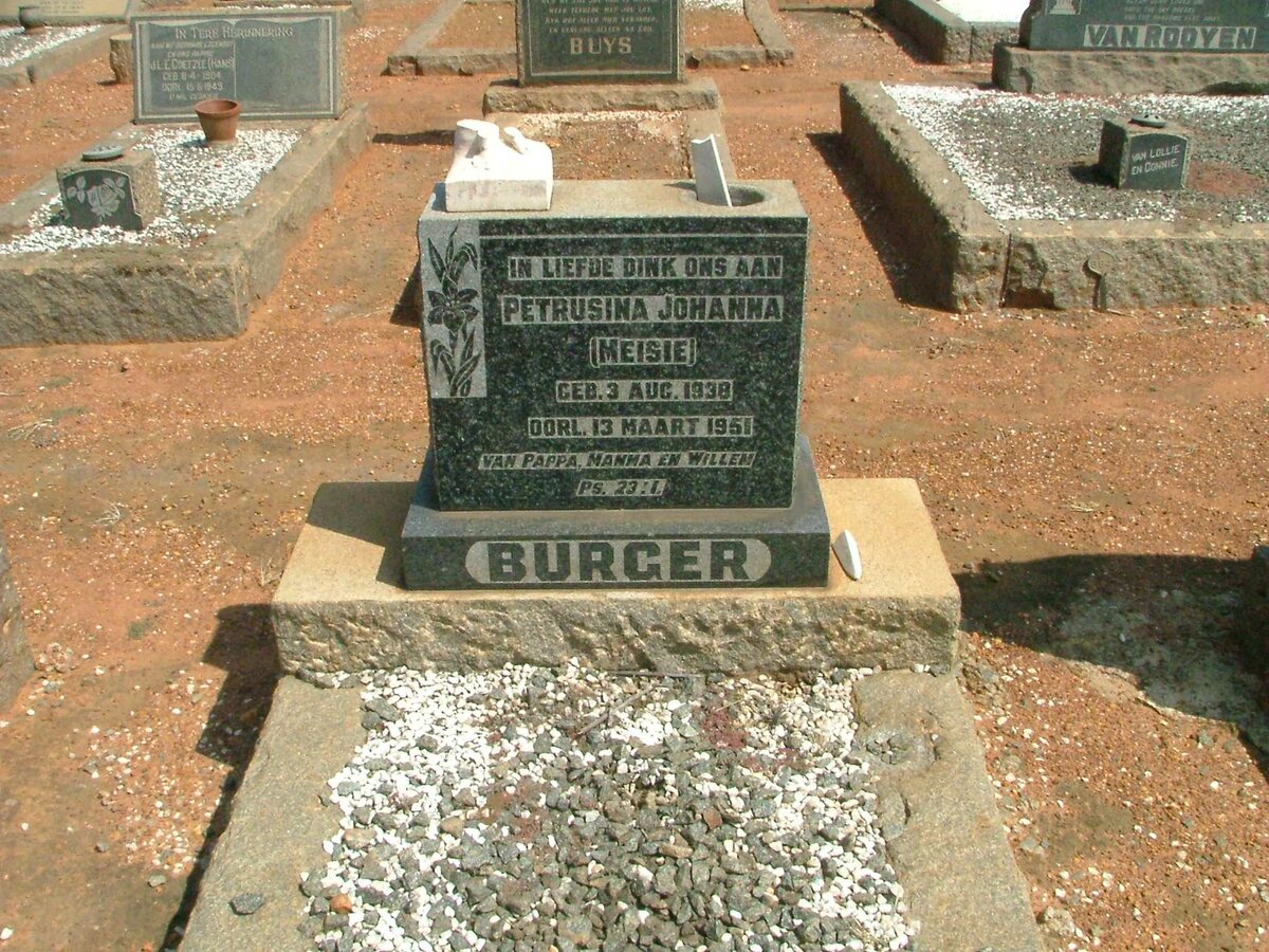 BURGER Petrusima Johanna 1938-1951