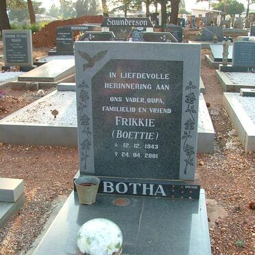 BOTHA Frikkie 1943-2001