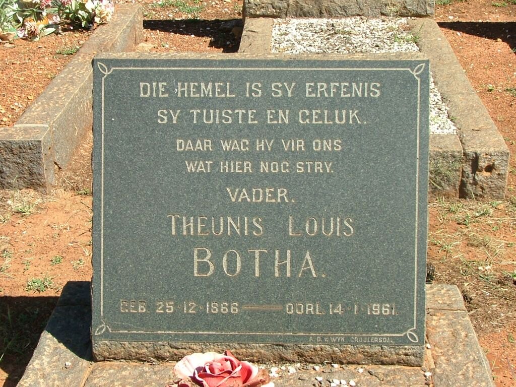 BOTHA Theunis Louis 1866-1961