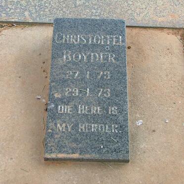 BOYDER Christoffel 1973-1973