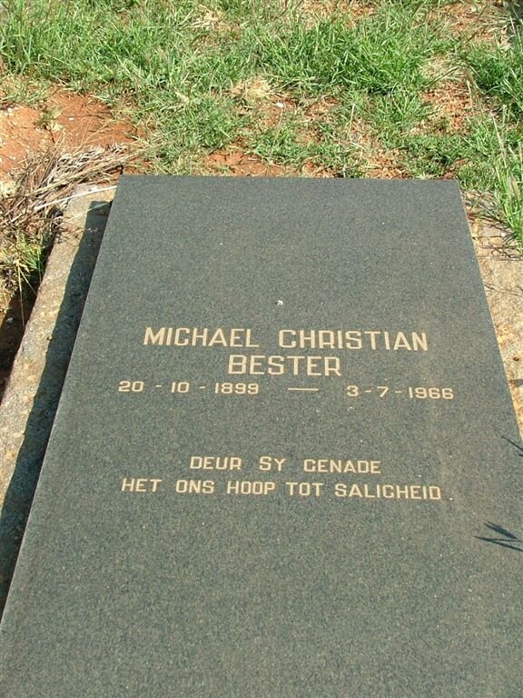 BESTER Michael Christian 1899-1966