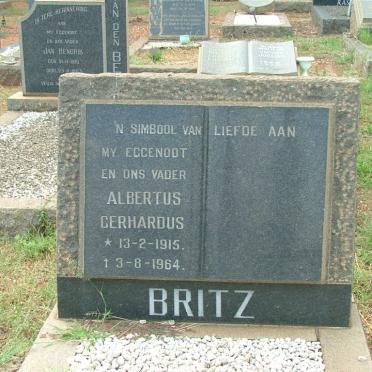 BRITZ Albertus Gerhardus 1915-1964