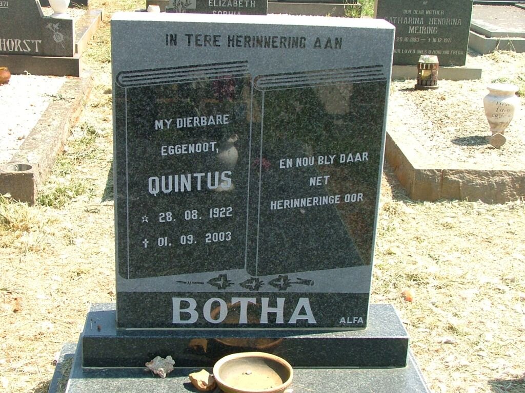 BOTHA Quintus 1922-2003