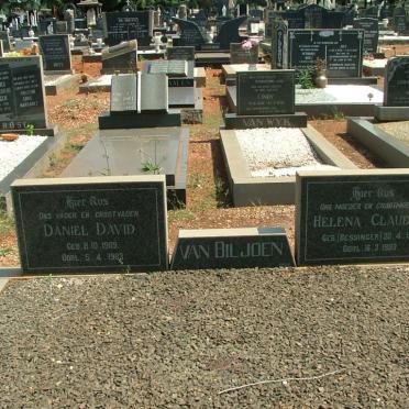 BILJOEN Daniel David, van &amp; Helena Claudina BESSINGER 1916-1983