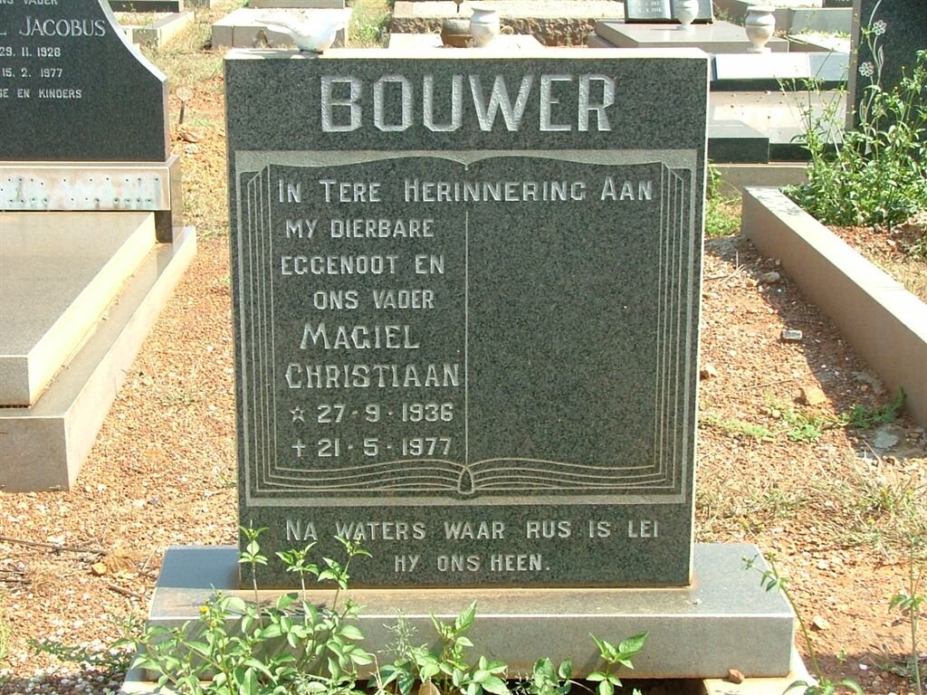 BOUWER Magiel Christiaan 1936-1977
